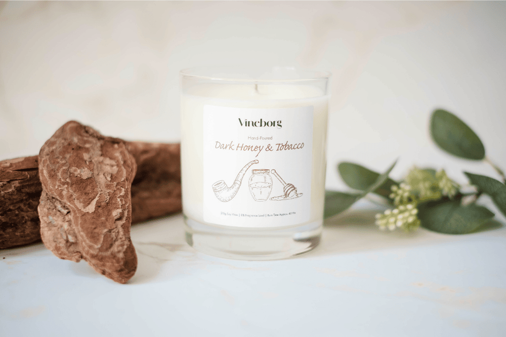 Dark Honey Tobacco Soy Wax hand poured Candle