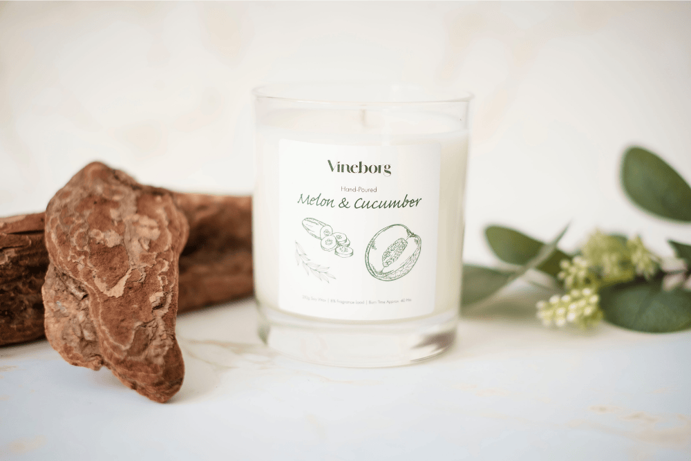 Melon Cucumber Soy Wax hand poured Candle